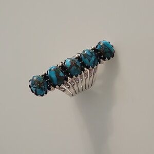 Sterling and copper infused turquiose